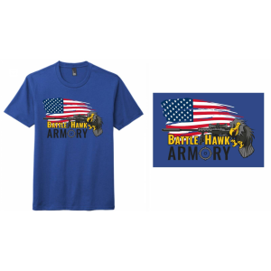 The District Tri-Blend BattleHawk Armory T-Shirt - Blue USA FLAG - XL