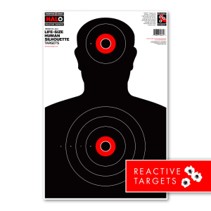 Thompson Targets HALO Life-Size Silhouette 12.5x19 Reactive Targets 5 Pack