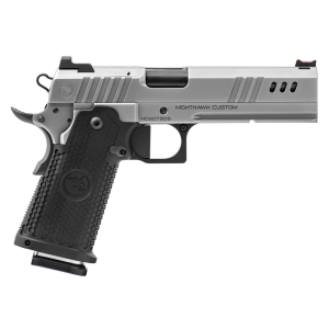 Nighthawk Custom BDS9 Boardroom Double Stack 9mm 19rd 5 Bull Barrel IOS Optic Ready Silver DLC Pistol