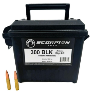Scorpion 300 Blk 220gr SUBSONIC Ammunition 200 rd Can
