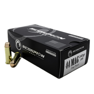 Scorpion Ammo 44 Magnum 240gr FP Ammunition 50 rd Box