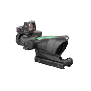 Trijicon 100552 ACOG with RMR Type2 4x 32mm Obj 36.80 ft @ 100 yds FOV Matte Black Finish Dual Illuminated Green Crosshair 223 Ballistic