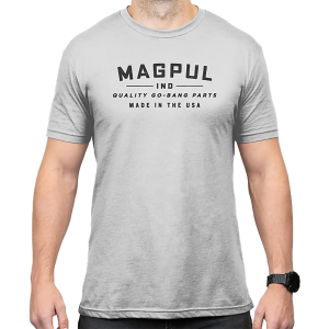 Magpul MAG1112-041-3XL Go Bang Parts Stone Gray Heather Cotton/Polyester Short Sleeve 3XL
