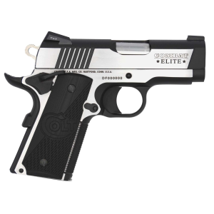 Colt Mfg O7082CE 1911 Combat Elite 9mm Luger 3 8+1 Two-Tone Elite Black G10 Half Checkered w/Scallop Grip