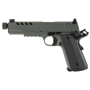 Tisas USA 1911 10MM 5 Threaded Barrel Grey Cerakote Rail Slide Cuts Pistol
