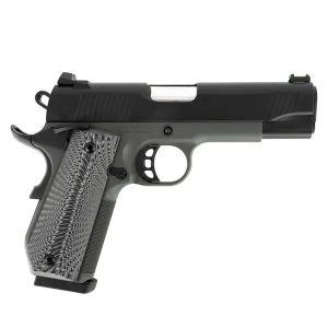 Tisas USA 1911 10MM 425 Ed Brown Bobtail GreyBlack Cerakote G10 Grips Fiber Optic 28rd Pistol