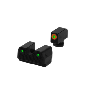 RIVAL ARMS RA2A231G Tritium Night Sights Fits Glock 4243 Green Tritium wOrange Outline Front Green Rear