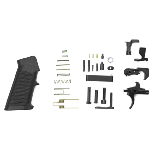 LBE Unlimited AR15LPKT Complete Lower Parts Kit  wPistol Grip  Trigger Guard AR15 Black