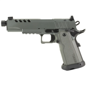 Tisas USA 9MM 5 Grey Cerakote Optics Ready Threaded Barrel Double Stack 1911 Rail 217rd Pistol