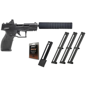 Taurus TX22 Gen 2 22lr 46 Barrel 5x Magazines Green Dot Black Pistol  Suppressor  Freedom Finger