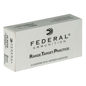 Federal RTP45230 Range and Target  45 ACP 230 gr Full Metal Jacket (FMJ) Pistol Ammunition 50 rd BOX