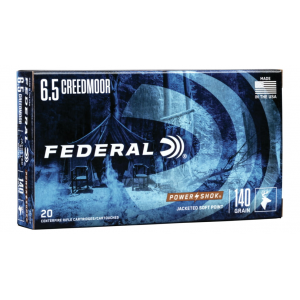 Federal 65CRDB Power-Shok 6.5 Creedmoor 140 gr Jacketed Soft Point (JSP) 20 Bx/ 10 Cs