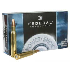 Federal Power-Shok 270 Win 130 gr Jacketed Soft Point (JSP) Rifle Ammunition 20 Rd Box