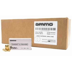 Ammo Inc Target & Range 9mm, 115gr FMJ, 1000rd Case - Ammo Inc