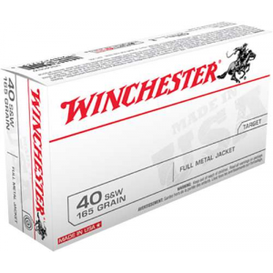 Winchester Ammo USA40SW USA  40 S&W 165 gr Full Metal Jacket (FMJ) 50 Bx/ 10 Cs