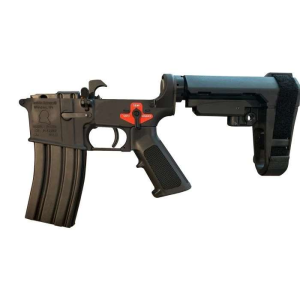 Franklin Armory BFSIII Equipped PISTOL Complete AR15 Lower Receiver - Black | Installed AR-ESSENTIALS Binary Trigger | SBA3 Brace - Franklin Armory