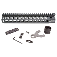 BCM KMRA10556BK KMR Alpha KeyMod AR-15 Black Hardcoat Anodized Aluminum 10 10.50