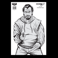Birchwood Casey 37205 EZE-Scorer Bad Guy Bad Guy Silhouette Paper Target 12 x 18 10 Per Pack