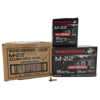 Winchester Ammo S22LRT M-22 22 LR 40 gr Black Copper Plated Round Nose 2000 rd CASE