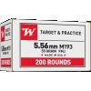 Winchester M193 Target &amp; Practice 5.56mm, 55gr FMJ, 200rd Box