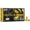 Federal GM45B Gold Medal  45 ACP 185 gr Full Metal Jacket Semi-Wadcutter (FMJSW) 50 Bx/ 20 Cs