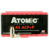 Atomic 00412 Pistol  45 ACP +P 185 gr Bonded Match Hollow Point 50 Bx/ 10 Cs
