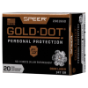 Speer Gold Dot 9mm, 147gr Hollow Point, 20rd Box