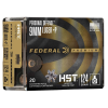 Federal P9HST3S Premium Personal Defense 9mm Luger 124 gr HST Jacketed Hollow Point 20 Bx/ 10 Cs