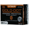 Speer Ammo 23975GD Gold Dot Personal Protection 45 ACP 230 gr Hollow Point (HP) 20 Bx/ 10 Cs