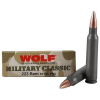 Wolf Military Classic .223rem Non-Corrosive, 55gr FMJ, 20rd Box