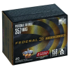 Federal P357HS1 Premium Personal Defense 357 Mag 158 gr Hydra-Shok Jacketed Hollow Point 20 Bx/ 25 Cs