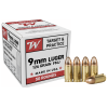 Winchester Ammo Target &amp; Practice 9mm, 124gr FMJ, 50rd Box