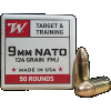 Winchester Ammo Target &amp; Training 9mm NATO, 124gr FMJ, 50rd Box