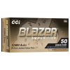 CCI 5251 Blazer Brass HP 10mm 180 Gr Jacketed Hollow Point 50rds