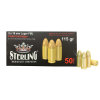 STERLING BRASS CASE AMO 9MM 115GR 50RD (30 BOX CASE)
