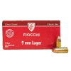 Fiocchi 9mm Luger, 115 Grain, Classic Line, 50rd Box