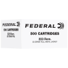 Federal FC223F500   223Rem 55gr Full Metal Jacket 500 Per Box/2 Case
