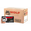 Wolf N919FMJ BiMetal Steel 9mm Luger 115 gr Full Metal Jacket (FMJ) Ammunition 1000rd Case