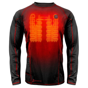 Men's Gerbing 7V Battery Heated Long Sleeve Base Layer 2XLarge Black