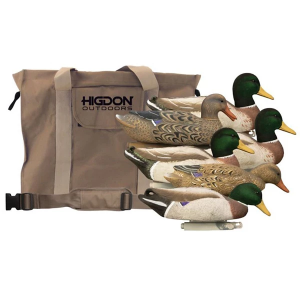 Higdon Magnum Mallard, Foam Filled, Flocked Heads, + 6 Slot Bag