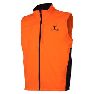 Men's King's Camo Blaze Soft Shell Hunting Vest Medium Blaze Orange