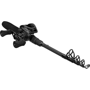 ProFISHiency Tiny but Mighty Premium Baitcast Pocket Combo Fishing Baitcast Combo 30" Black
