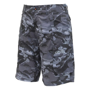 Men's Aftco Tactical Fishing Hybrid Shorts 32 Black Camo