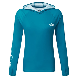Women's Gill XPEL Tec Fishing Hoodie 8 Pool Blue