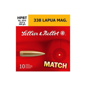 Sellier & Bellot 338 Lapua Mag HPBT Gr 10/bx Rifle Ammunition