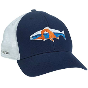 Men's Rep Your Water Utah Delicate Arch Fly Fishing Adjustable Hat One Size White
