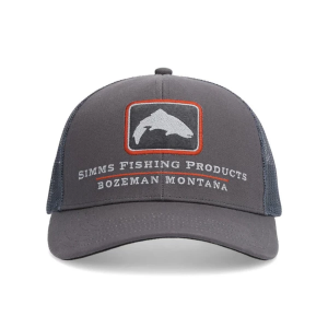 Men's Simms Double Haul Icon Trucker Fly Fishing Adjustable Hat One Size Slate