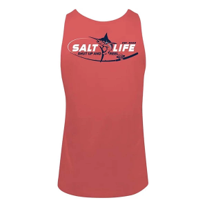 Men's Salt Life Reel Time Crew Neck Tank Top XLarge Burnt Coral