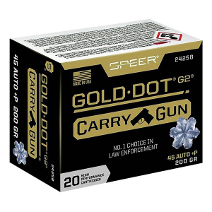 Speer Gold Dot G2 Carry Gun HP Handgun Ammunition