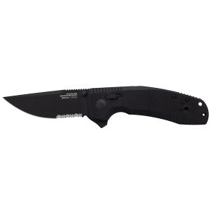 SOG Knives SO-TAC XR Serrated Folding Knife Blackout